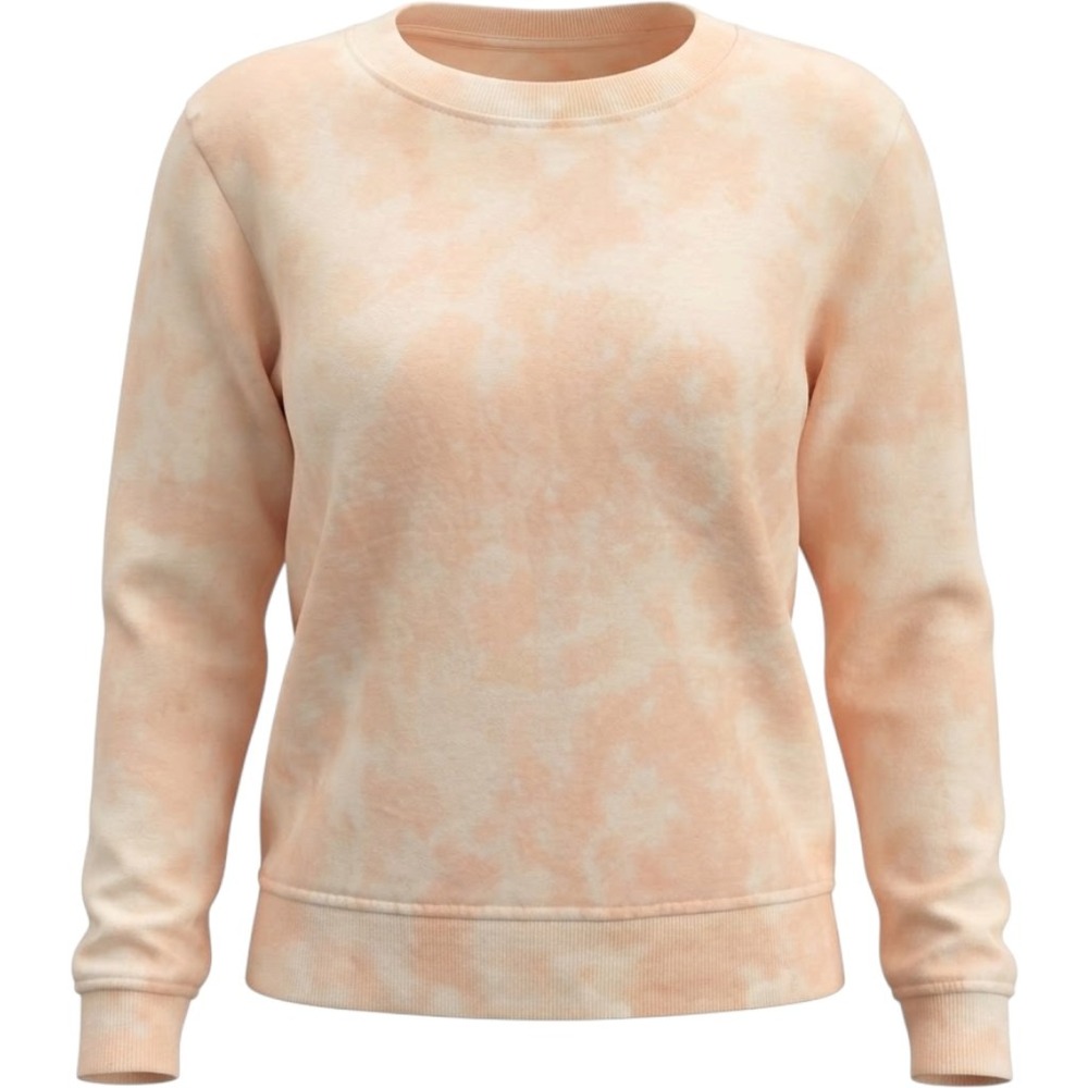 525 Tie Dye V-Back Sweatshirt Women Size M Peach White Athleisure